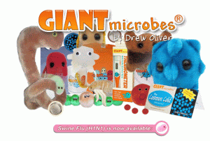 Giant Microbes peluche influenza A