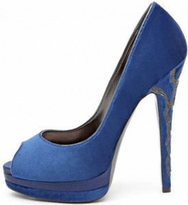 Open Toe Plateau blu